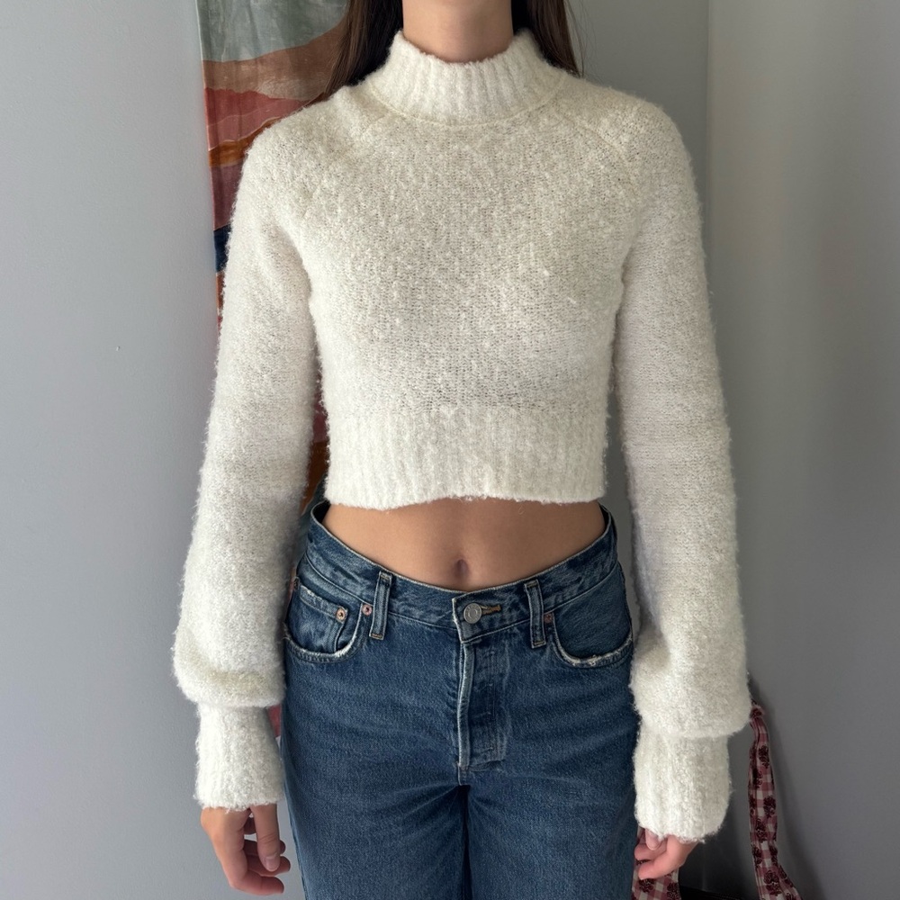 Urban Outfitters White Cowl Neck Sweater